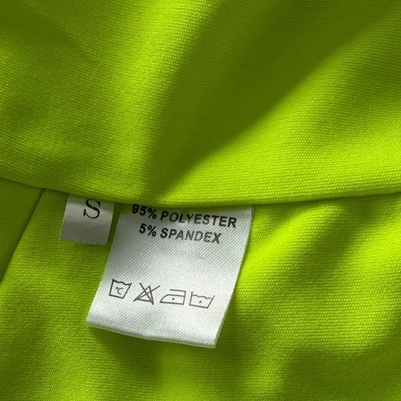 Vibrant Lime Green Crop Top Sz SM - Picture 2 of 4